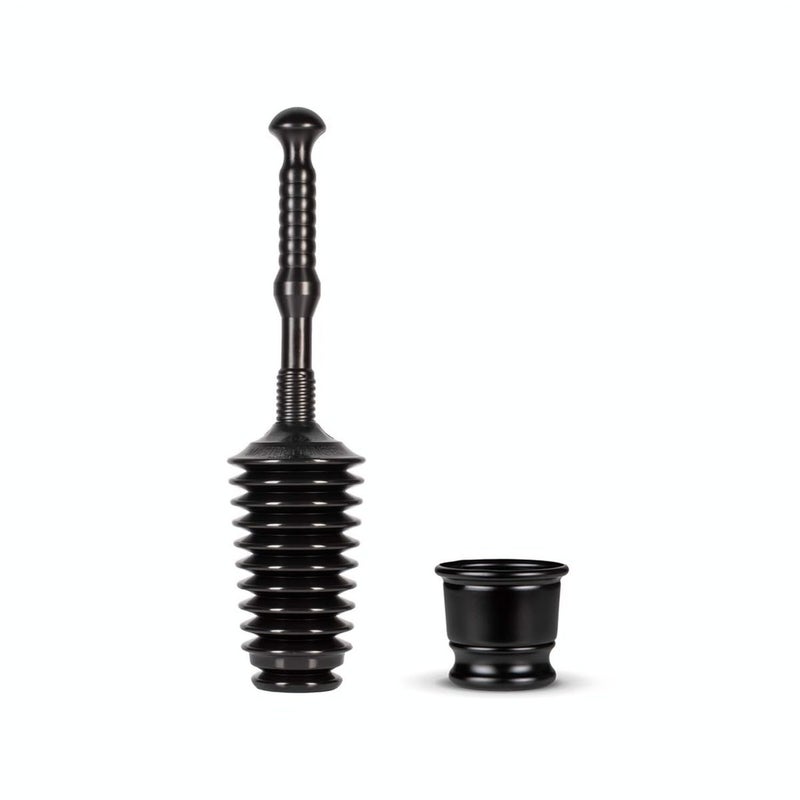 ماستر بلانجر طقم غطاس المرحاض للحمام عالي التحمل MP500-B3 من Master Plunger مع دلو/علبة قصيرة. مجهزة بصمام إطلاق الهواء باللون الأسود - Image 1